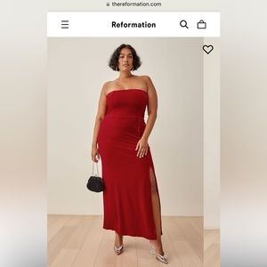 Beacon red velvet dress